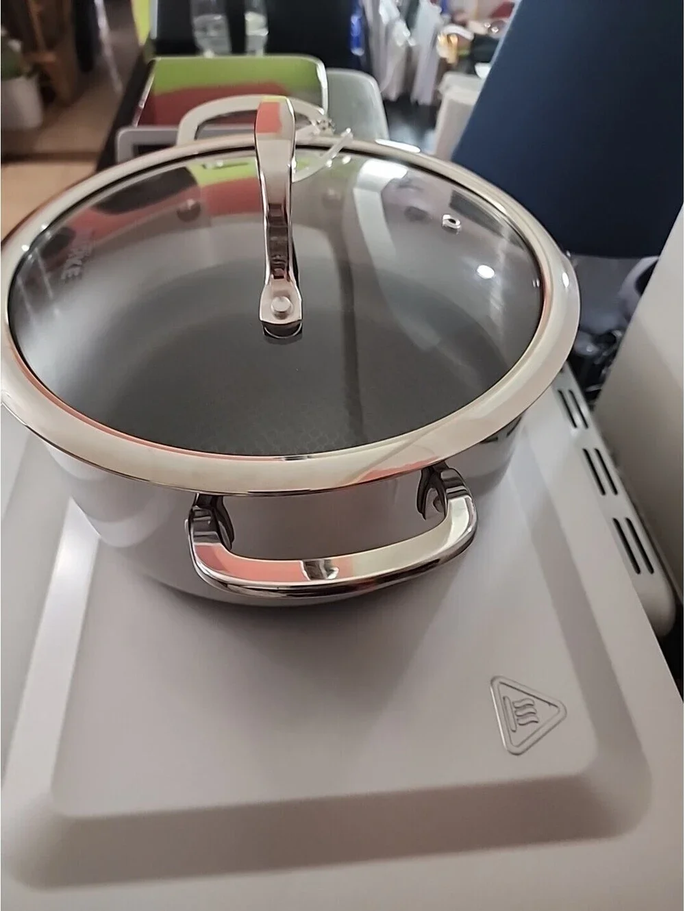 David Burke Geo Clad Series 5-qt Try-Ply Dutch Oven With Lid New Stainless Steel